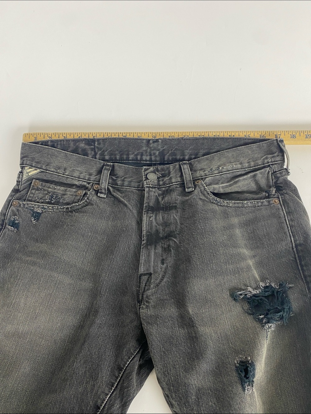 Denim & Supply Ralph Lauren Men's Denim Shorts Cotton Slim Distressed Size 34 - Picture 8 of 9